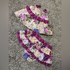 Matilda Jane Floral Kids Matching Set - Purple and Pink